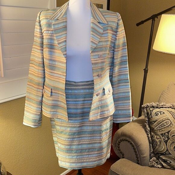 Vertigo Paris Pour La Ville Suit, 2-Piece Set, Jacket and Skirt, Size 12 🇫🇷 - Picture 6 of 11